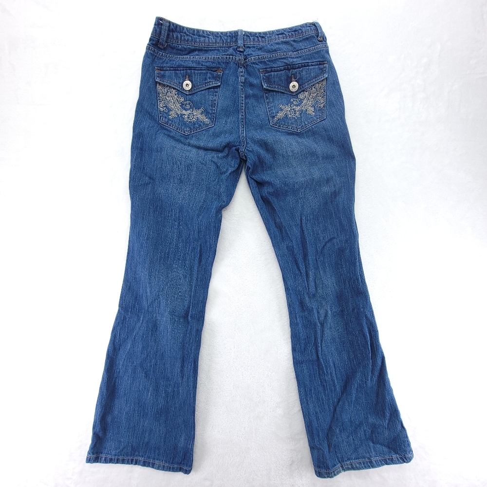 U.S. Polo Assn Womens Flared Medium Blue Jeans Size 10 5976